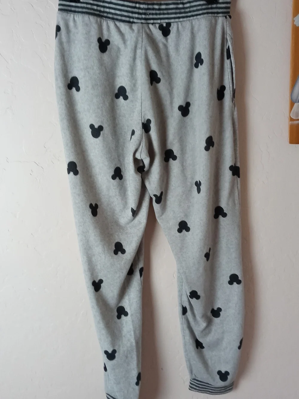 Disney Grey Fleece Mickey Print Pajama Pants - Picture 3 of 5